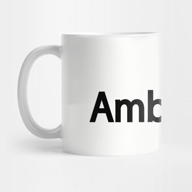 Ambitious being ambitious typographic logo design by CRE4T1V1TY